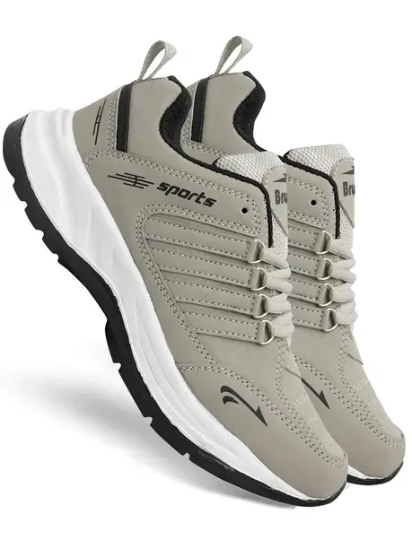 BRUTON EVA Lite Sport Shoes Running Shoes for Men- Grey